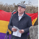 Sen Paul Gavan addressing the Kit Conway commemoration in Burncourt