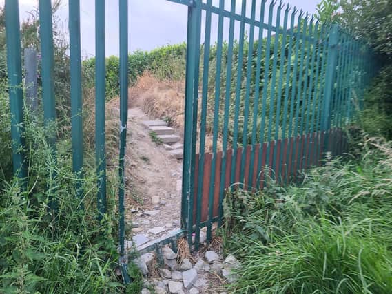The fence between the two estates in Cashel