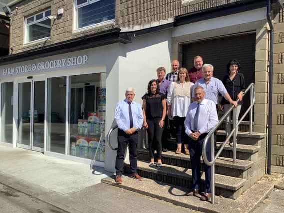 Staff of Drombane Co-op: Back Row: Liam Leamy, Cathal Gill, Kae Ryan; Middle Row: Dermot Dunne, Kaye Ryan, Michael Corbett; Front Row: Michael Bourke, Sharon Ryan, John O’Dwyer.