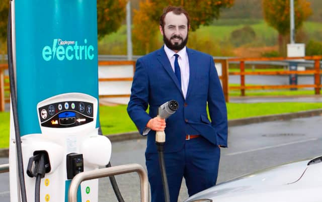 NWRA chief economist John Daly at an EV charge point. Picture: Liam Burke, Press 22