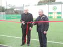 Fr Murphy and Fr O’Dwyer cut the ribbon