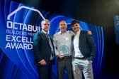 Mike Glennon, Chairperson Octabuild; with Jay Connors and Paddy Stakelum from Stakelums Home & Hardware Thurles.