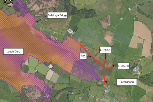The project on the N65 Carrigahorig to Balleiragh Bridge has stalled