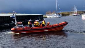 Lough Derg RNLI assists two people on yacht run aground on rocky shoal