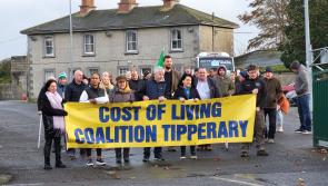 The Cost of Living Coalition hold a  protest in Nenagh 