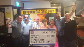 Great excitement as Marion Delaney takes home €25,000 in the Tipp Clubs Draw!