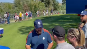 WATCH: Shane Lowry's four-word response to Ryder Cup fan's Mayo 4 Sam question