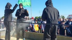 WATCH: Ploughing punters take extreme approach to cooling down amid 'powerful weather'