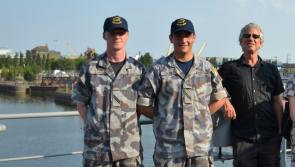 Nenagh seaman offers a warm welcome on board naval ship during Welsh visit