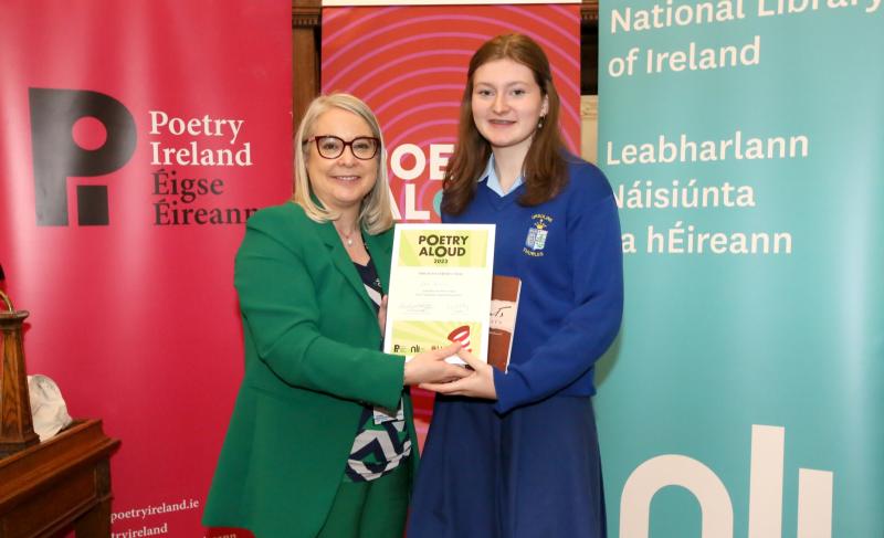 Tipperary secondary school pupils are honoured by National Library at Poetry Aloud awards