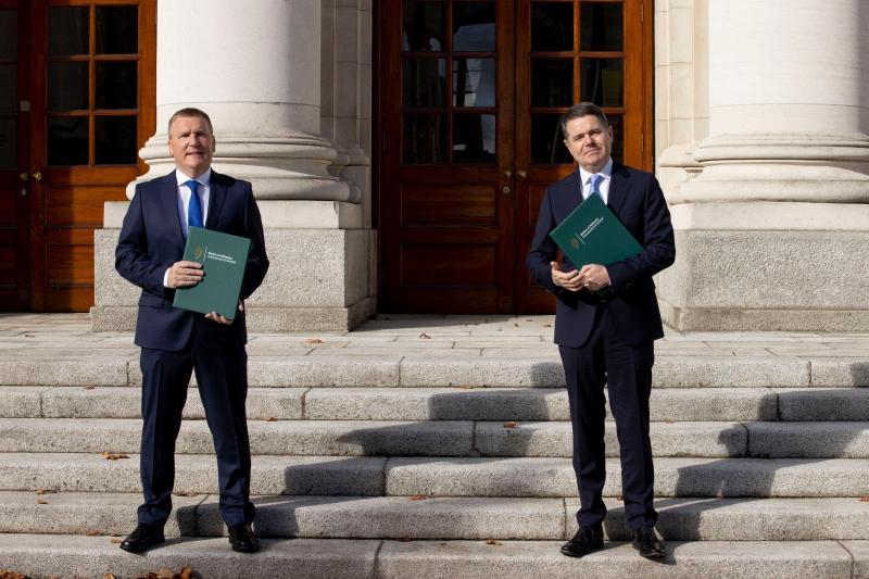 The Budget was announced by Ministers Pascal O'Donohue (righ) and Michael McGrath (left)