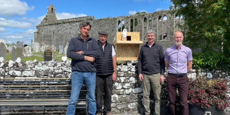 Nenagh district Cathaoirleach helps barn owl project take flight in Lower Ormond