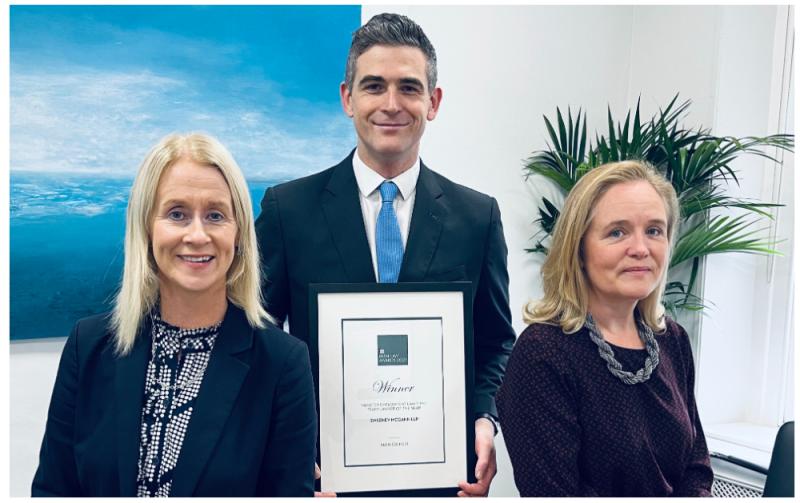 Limerick's Sweeney McGann LLP wins three accolades at Irish Law Awards