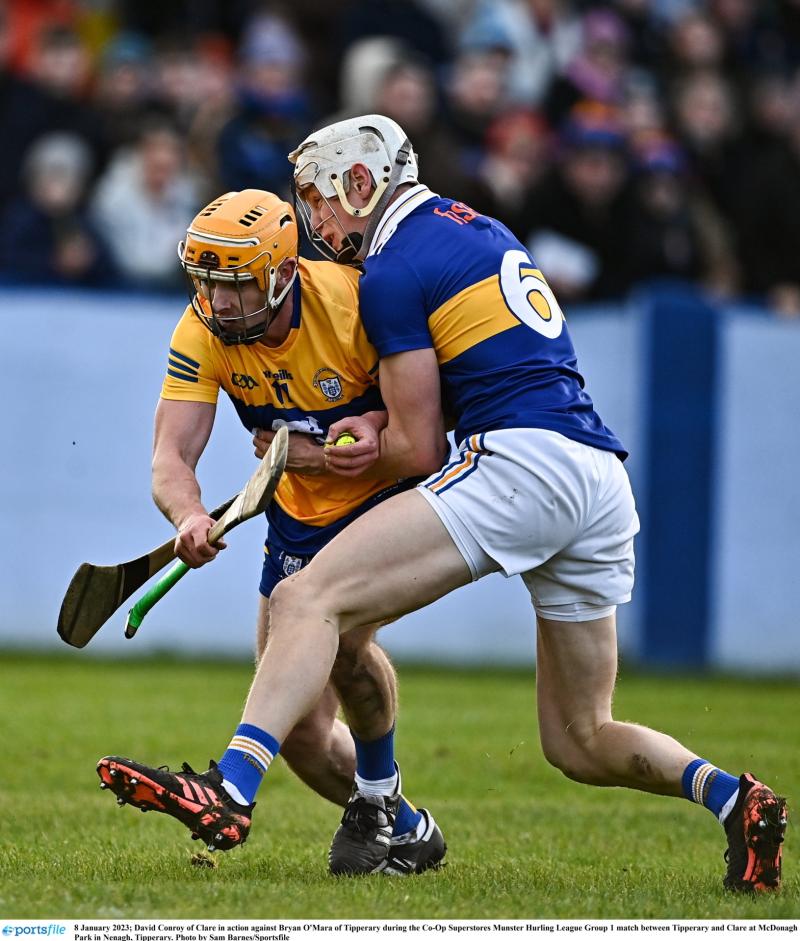 Tipperary's Bryan O'Mara in action against Clare