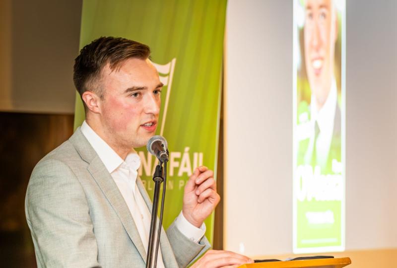 ROM Speech: Cllr Ryan O'Meara addressing the room