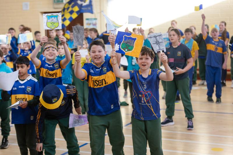 Tipperary school celebrates All-Ireland victory as Liam MacCarthy pays a school visit