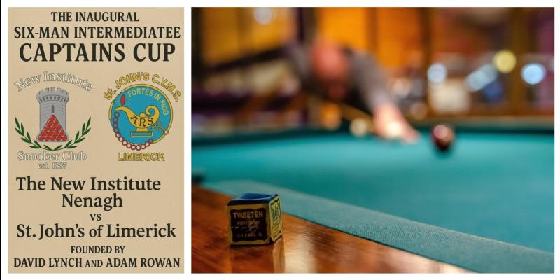 New Institute Snooker Club Nenagh hosts inaugural 6-man intermediate captains cup