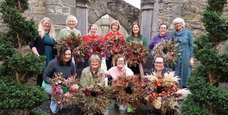 Beautiful Christmas wreaths crafted at workshop at Carrick-on-Suir's Ormond Castle  