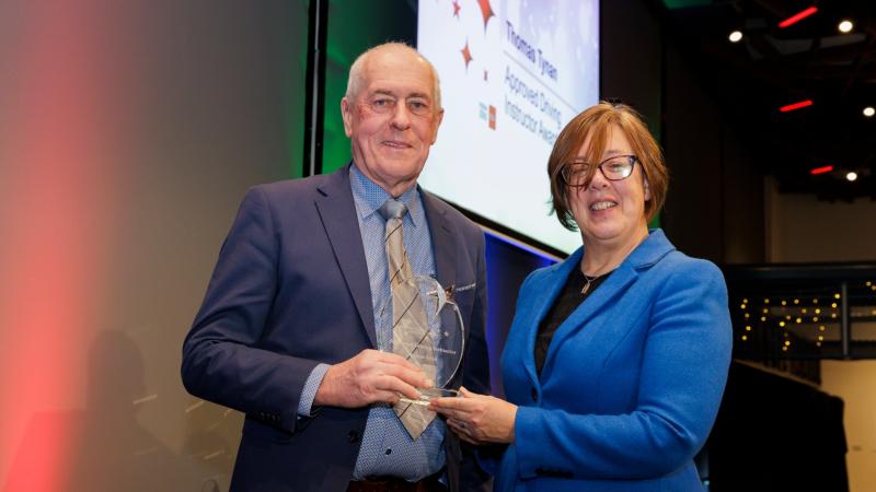 Tipperary-based driving instructor honoured with Leading Light Award from RSA 