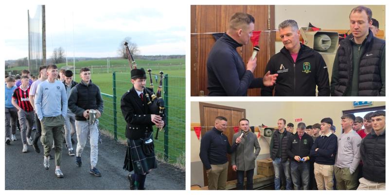 PICTURES: Nenagh CBS Harty Cup heroes honoured at homecoming in Moneygall GAA