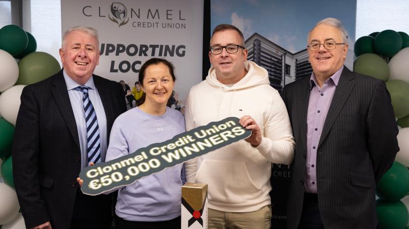Tipperary couple win &euro;50k jackpot prize in Credit Union Members' Draw