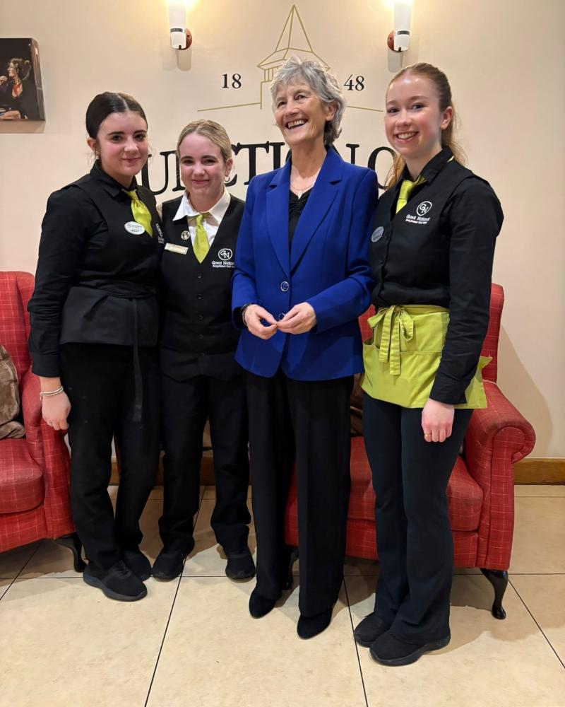 President of Ireland Catherine Connolly pictured visiting well-known hotel in Tipperary
