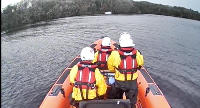 Lough Derg RNLI discover cruiser that may have broke free in bad weather aground on rocks