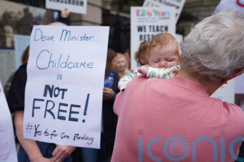 Childcare providers protest over funding