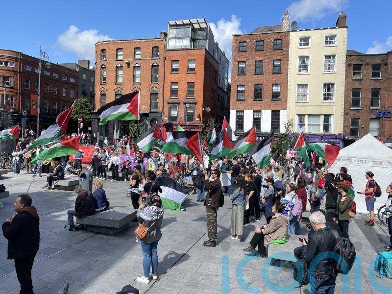 Pro-Palestine protesters in Dublin criticise US support of Israel